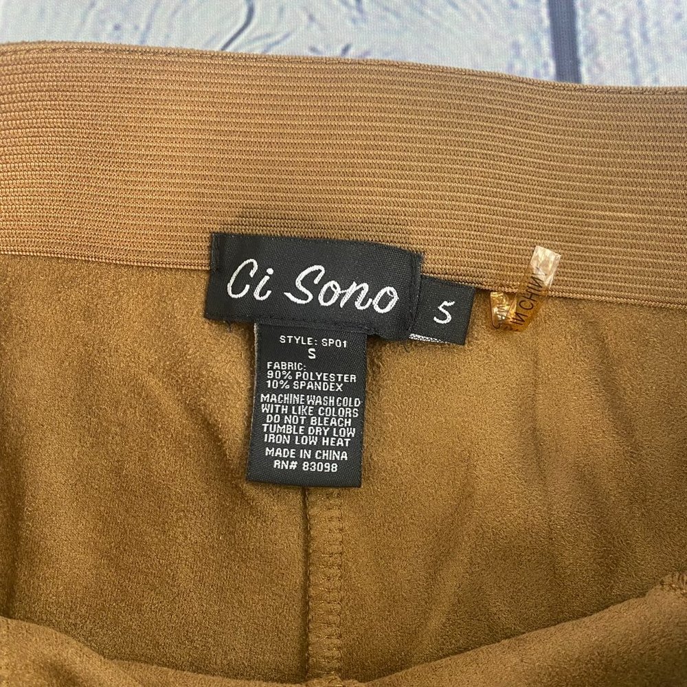 Ci Sono Faux Suede Saddle Legging Pants - Picture 5 of 7